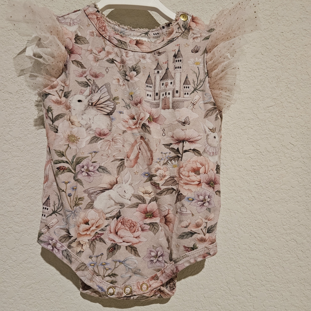 Fleur Harris Baby Onesie with Floral Print